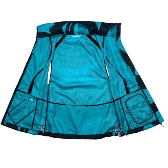 Lululemon Pack It Vest 4 Back Spin Stroke Peacock Blue Black Hooded - Picture 6 of 14